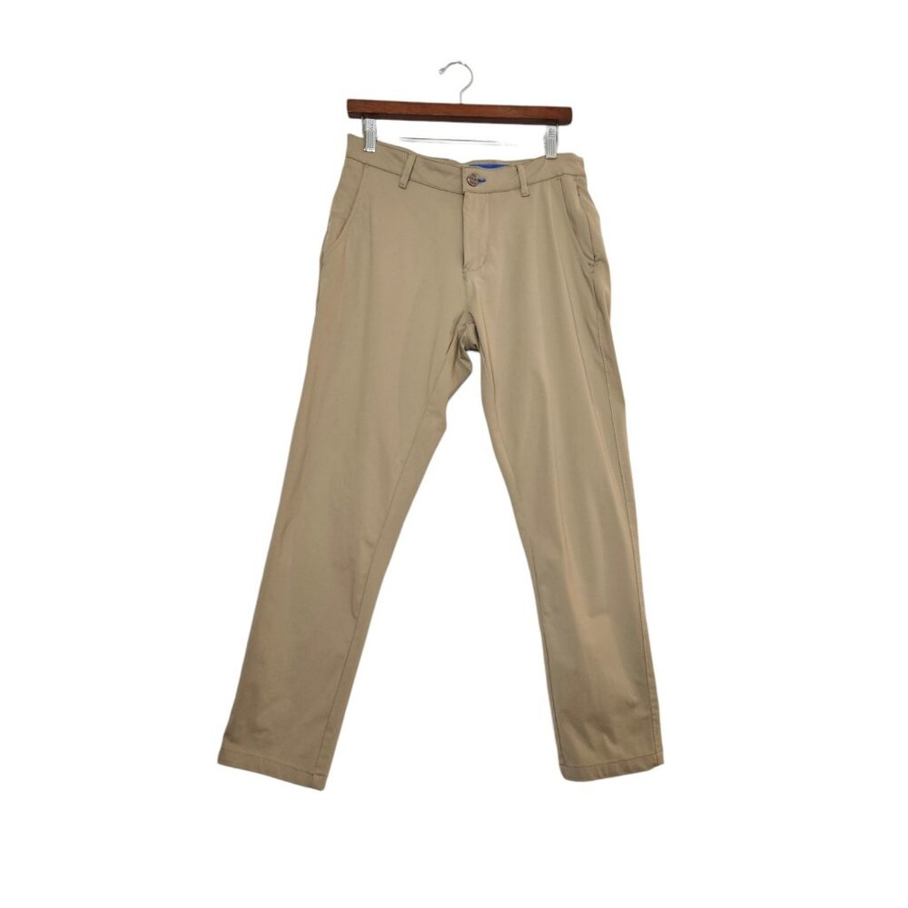 Twillory Tailored Fit Performance Pants Beige Mens 30x28 Actual Chino Golf